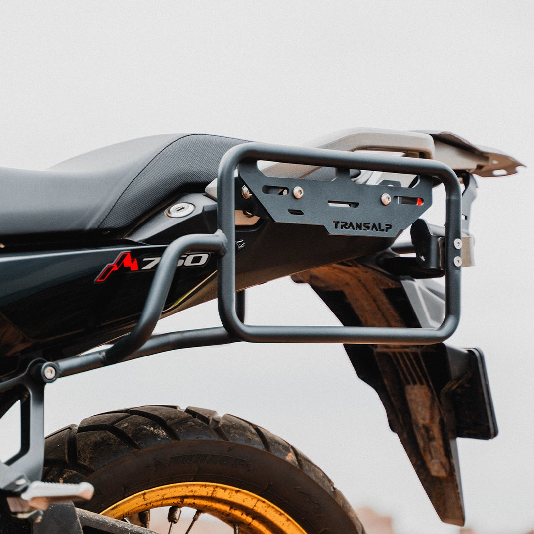 Legundary Custom Honda Transalp 750 Fort Knox Saddle Stay Black Side Box Mount Mild Steel
