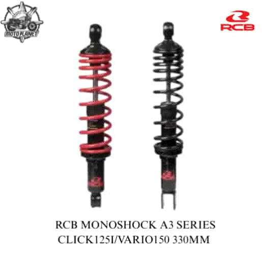 RCB A3 Series 330mm black rear monoshock for NTorq 125 and Burgman 01M0350B