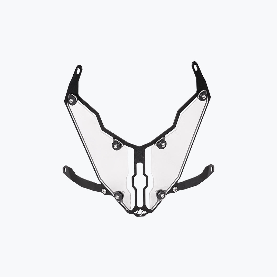 Legundary Custom Honda Transalp 750 Oculus Headlight Shield Black Mild Steel Headlight Guard