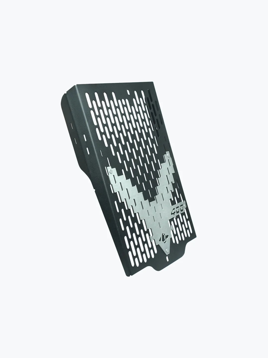 Legundary Custom Vector radiator grill for Triumph Scrambler 400 X black mild steel aluminium guard