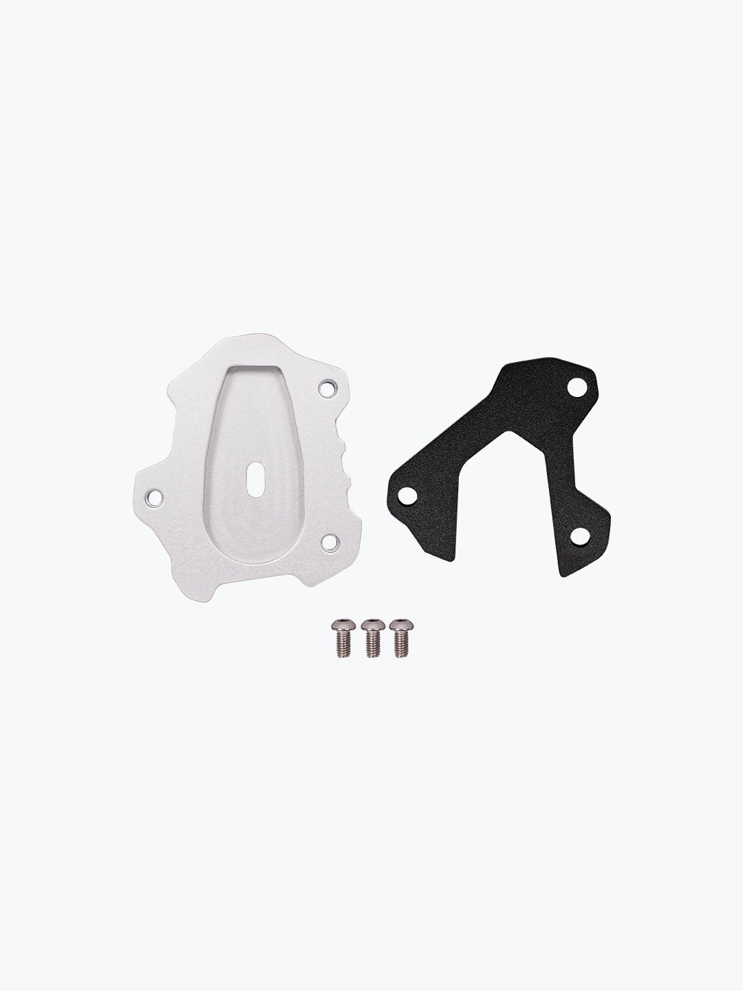 Legundary Custom KTM ADV 890 Fortis Side Stand Base black silver aluminium mild steel foot extension plate