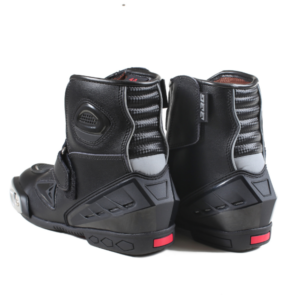 BBG RidePro Motorcycle Riding Boots for Men – Black Leather Boots with TPU Shin, Ankle & Heel Protection