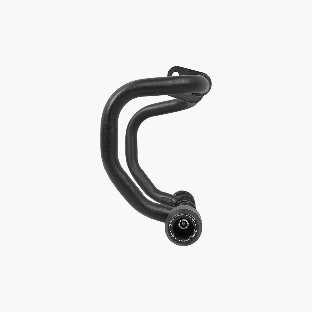Legundary Custom Hector crash guard for Triumph Scrambler 400 X black mild steel engine guard