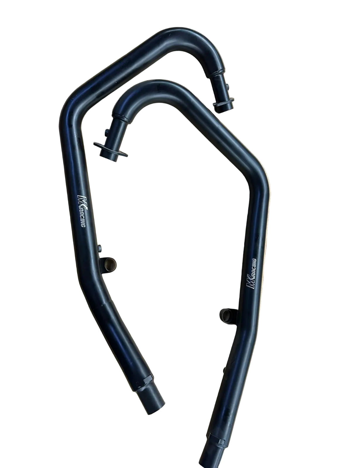 MK Racing matte black titanium exhaust header pipes for Royal Enfield Continental GT 650