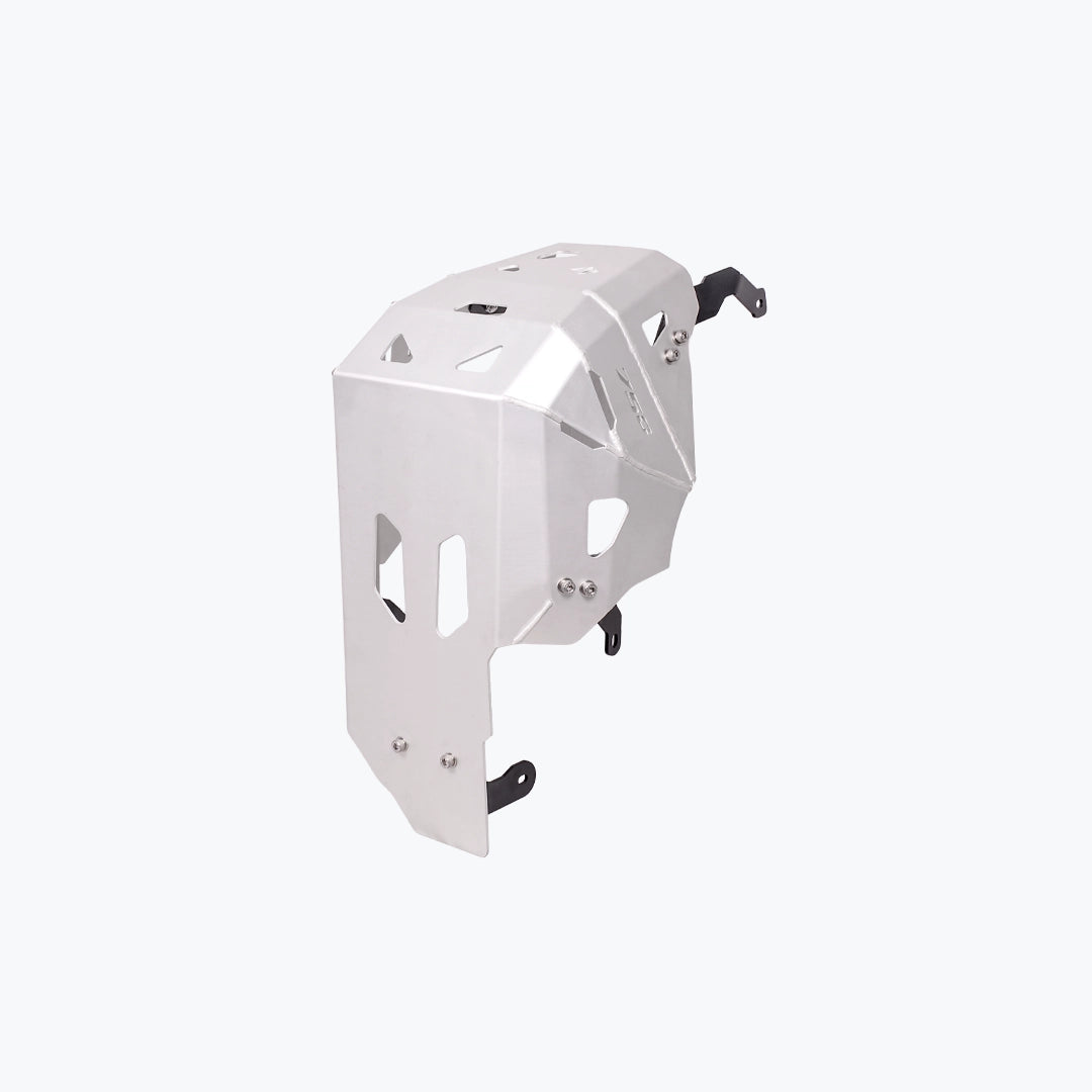 Legundary Custom Honda Transalp 750 Vambrace Bash Plate Silver Aluminium Engine Skid Plate