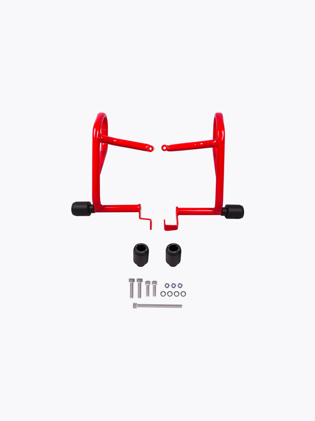 Legundary Custom Defender crash guard red white black installed on Hero X Pulse 200 4V Pro