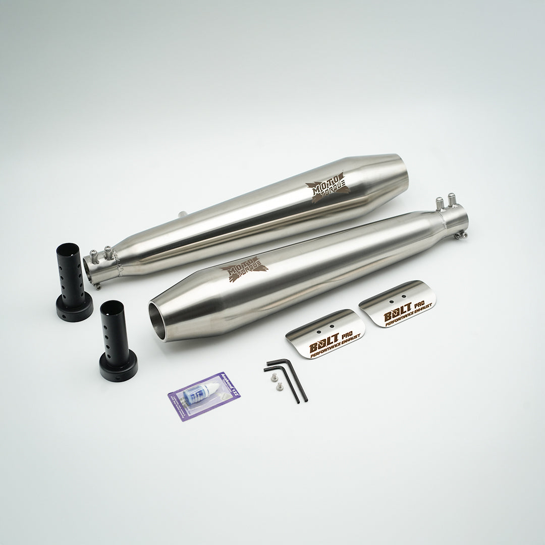 Moto Torque BOLT PRO matte performance exhaust for Royal Enfield Interceptor 650 GT 650