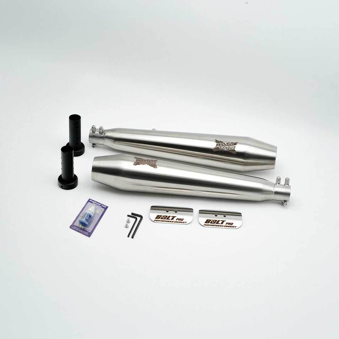 Moto Torque BOLT PRO matte performance exhaust for Royal Enfield Interceptor 650 GT 650