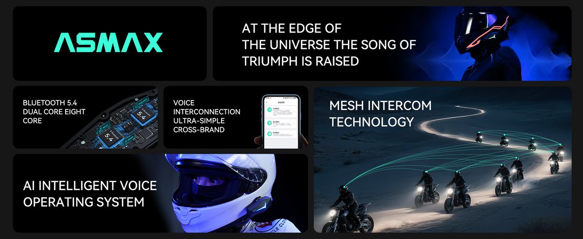 LBC MOTO ASMAX Future 1 smart motorcycle Bluetooth intercom