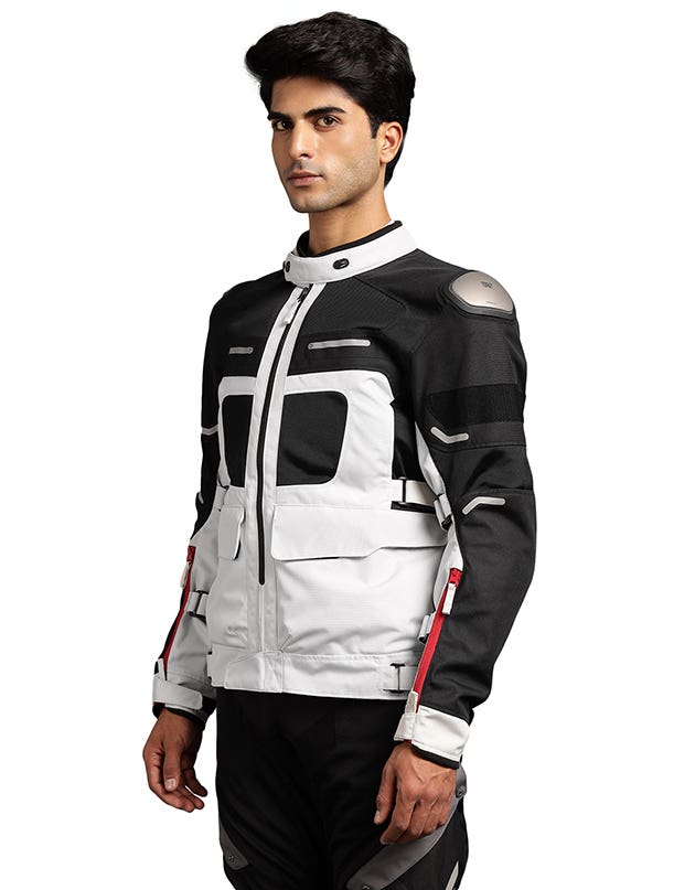 Royal Enfield Crossroader Class A Riding Jacket in Grey