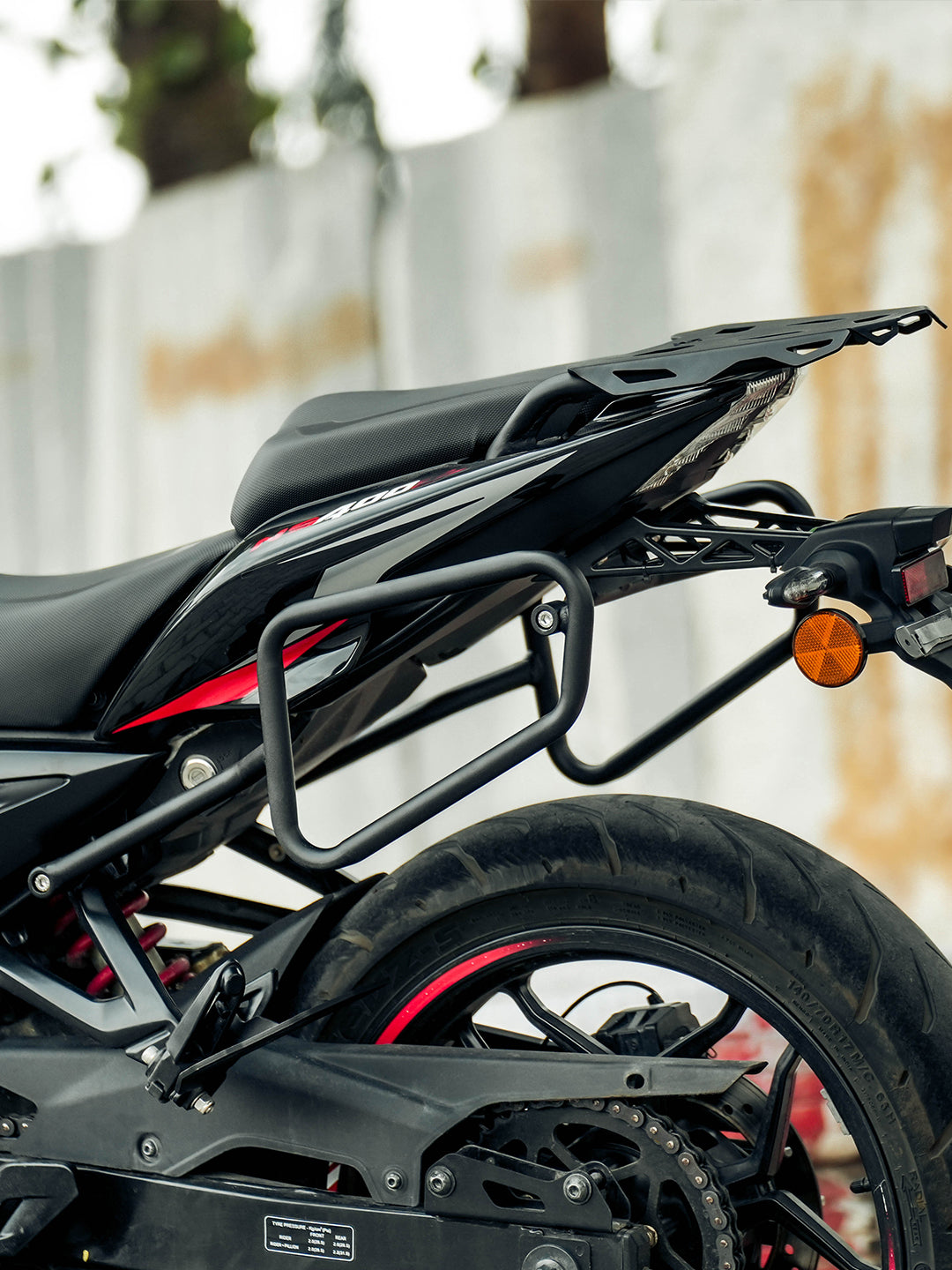 Legundary Custom Aviator Saddle Stay for Bajaj Pulsar NS400Z Black Mild Steel Luggage Carrier Support