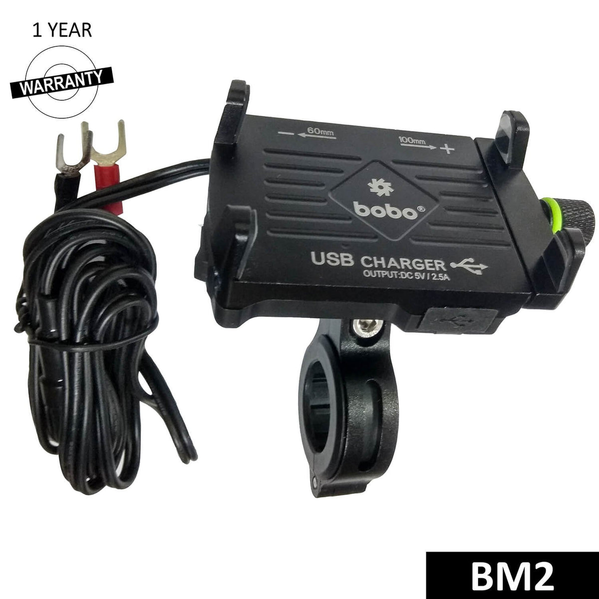 BOBO BM2 aluminium motorcycle phone holder with USB charger bike mobile mount handlebar smartphone holder