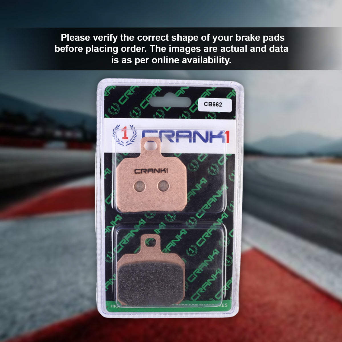 CRANK1 CB662 rear sintered brake pads for Aprilia RSV4 2015-2020 high performance motorcycle brake pads