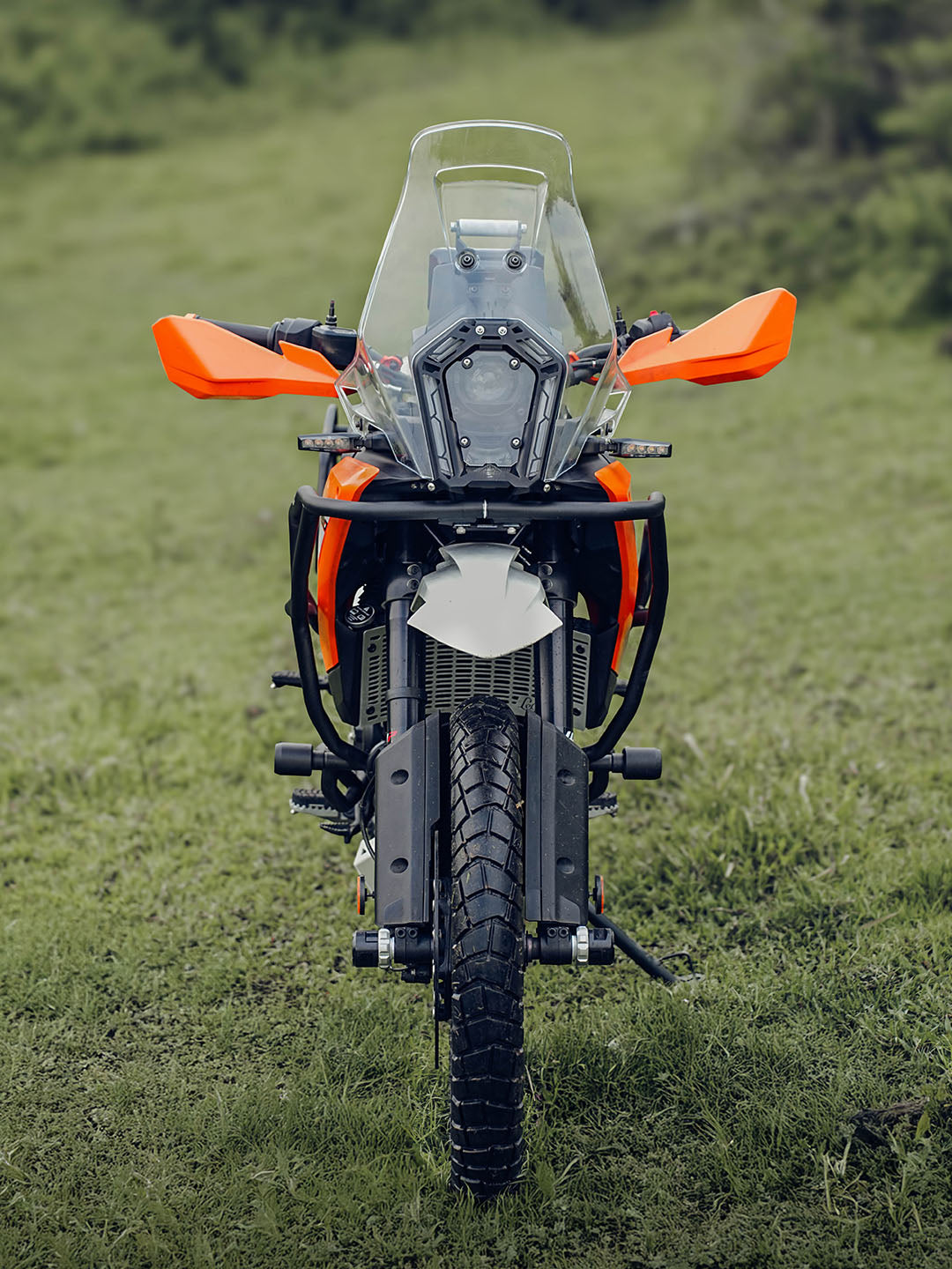 Legundary Custom KTM ADV 390 2025 Raptor crash guard black mild steel engine protection guard