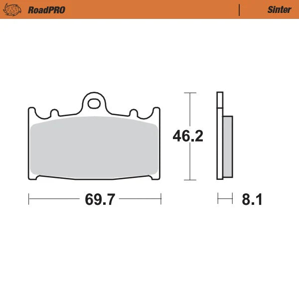 Moto-Master RoadPRO Sinter Brake Pads Suzuki Bandit 650 1250 2007-2012 Front 402701 Rear 403102 TÜV Approved High Performance Motorcycle Brake Pads