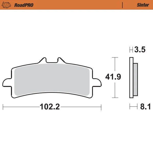 Moto-Master RoadPRO Sinter Brake Pads Ducati 1098 Front 407001 Rear 404802 TÜV Approved High Performance Motorcycle Brake Pads