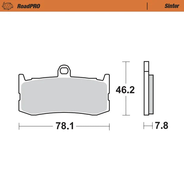Moto-Master RoadPRO Sinter Brake Pads Triumph Street Triple Daytona 675 2013-2017 Front 407301 Rear 403402 TÜV Approved High Performance Sport Motorcycle Brake Pads