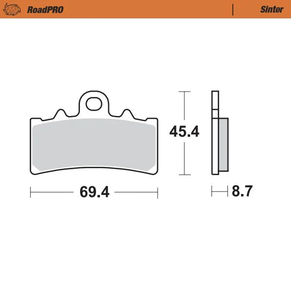 Moto-Master RoadPRO Sinter Brake Pads KTM Duke 390 Front 407601 Rear 403402 TÜV Approved High Performance Street Motorcycle Brake Pads