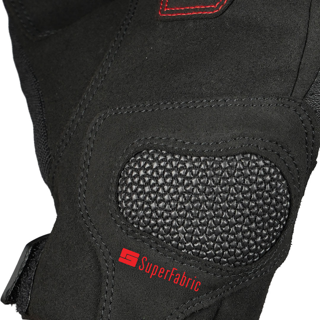 KORDA Triad motorcycle riding gloves with knuckle protection and Superfabric palm guard