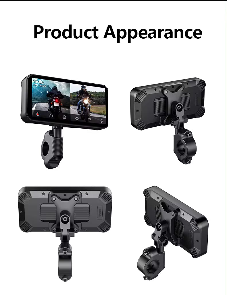 LBC Moto S3P Lite 6.25 inch motorcycle display with Apple CarPlay Android Auto 2K IPS screen handlebar remote waterproof