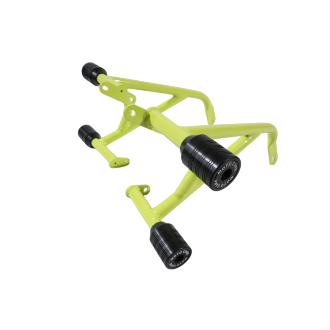Pulsar NS200 green crash guard with 4 sliders MotoCare