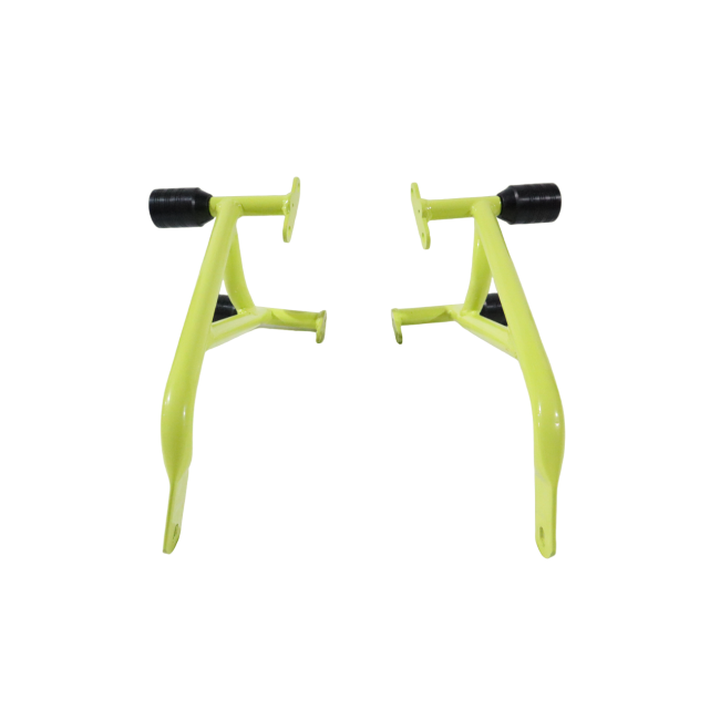 Pulsar NS200 green crash guard with 4 sliders MotoCare
