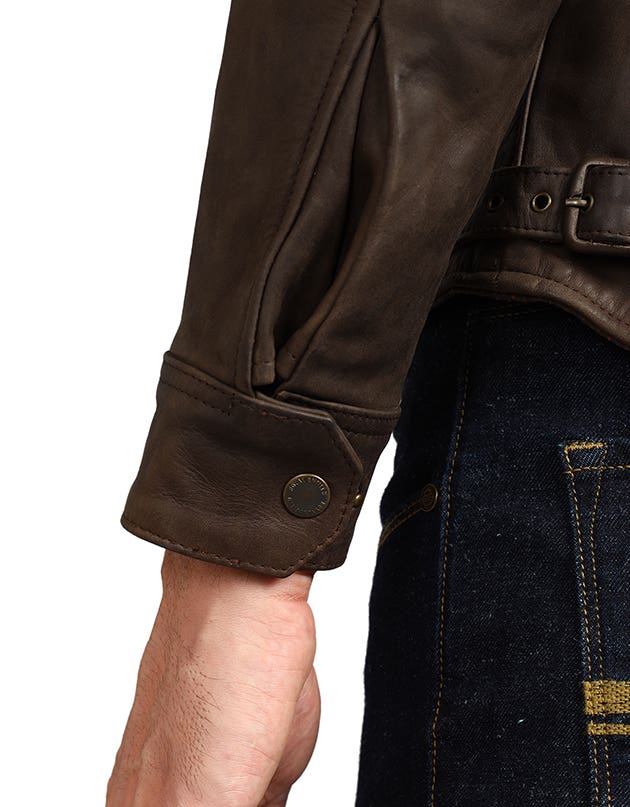 Royal Enfield Classic Leather Class AA Riding Jacket in Brown