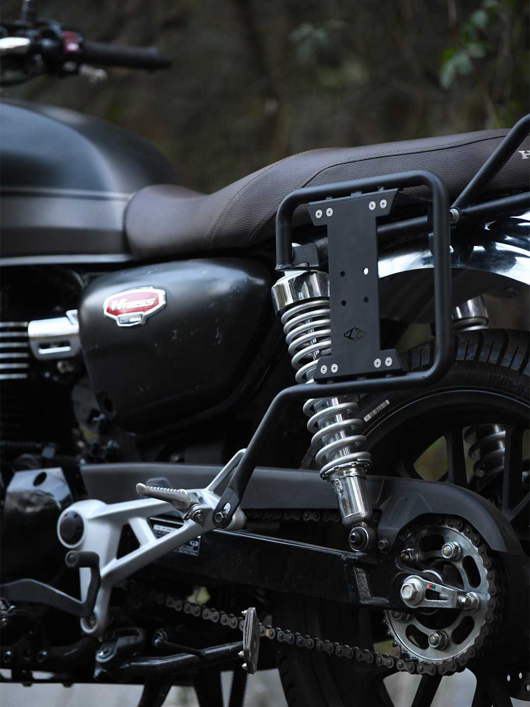 Legundary Custom Honda Hness Saddlestay Mild Steel Black Saddle Bag Support