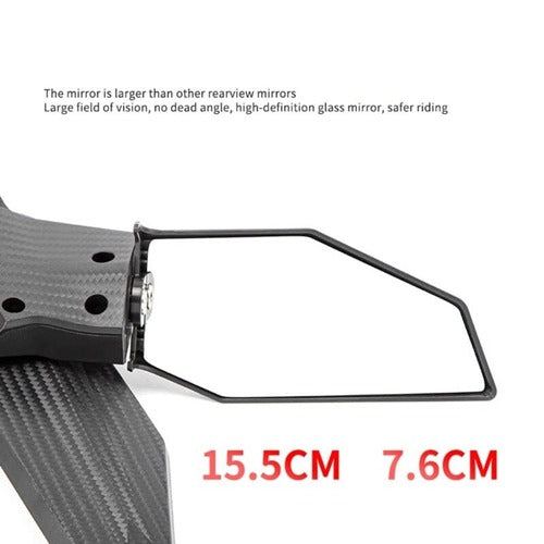 BSDDP Stealth Wing Mirror Pair with LED Turn Indicators Rotational Universal CNC Aluminium Motorcycle Mirrors