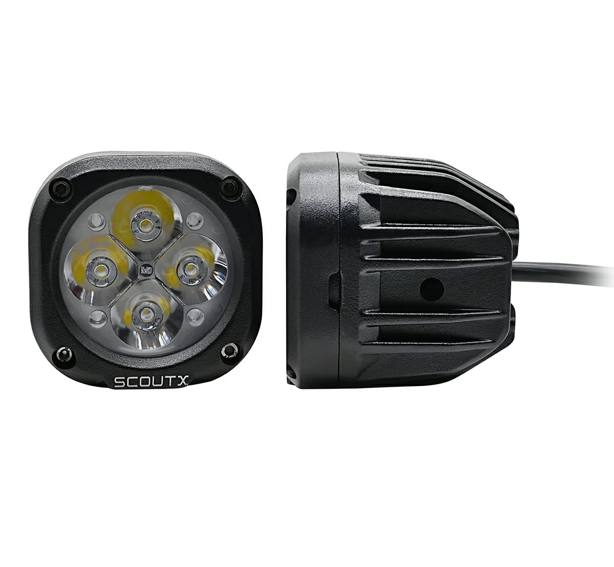 Maddog Scout-X Auxiliary LED Lights 4800 Lumens for Motorcycle with 200m Beam and IP67 Waterproof Design