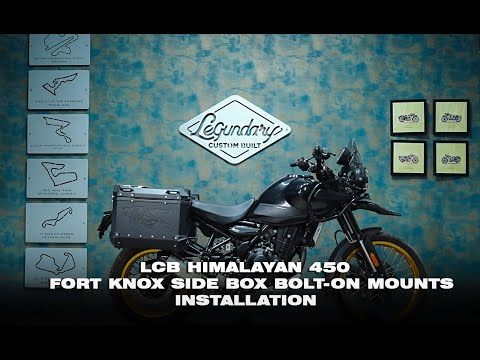 LEGUNDARY CUSTOM Himalayan 450 Fort Knox Side Box Bolt-On Mounts Black Pannier Brackets