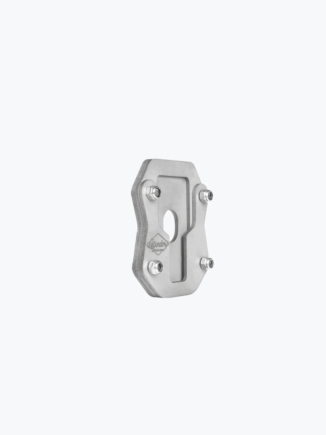 Legundary Custom Brogue Side Stand Base for Suzuki V-Strom 800DE Stainless Steel Brushed Finish Stand Enlarger Plate