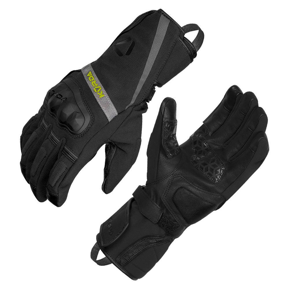 KORDA Splash Waterproof Motorcycle Riding Gloves with HydraTec Membrane, M.I.D.A.S Knuckle Protection & TouchTip Technology