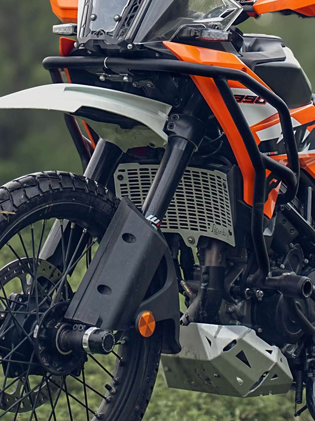 Legundary Custom KTM ADV 390 2025 vector radiator grill silver aluminium engine guard protector