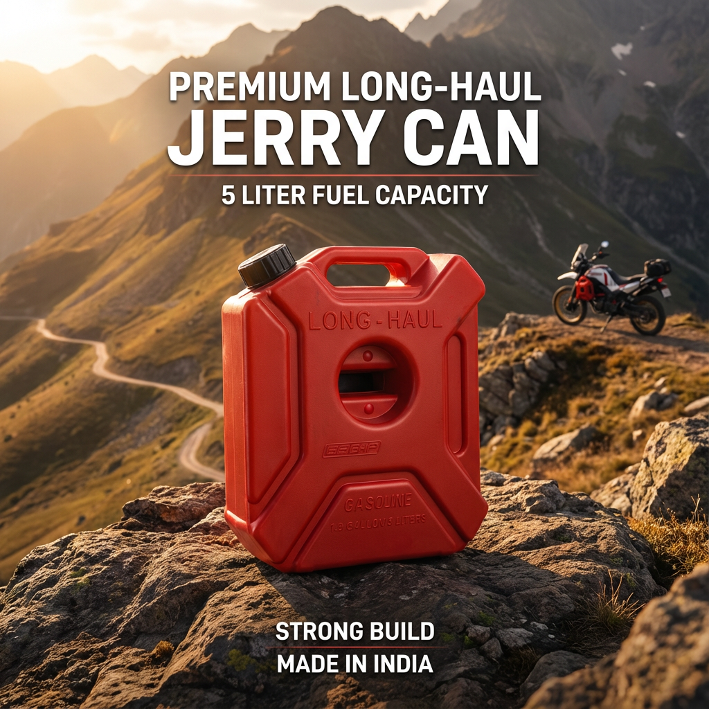 66BHP 5L Motorcycle Jerry Can Red Adventure Fuel Can