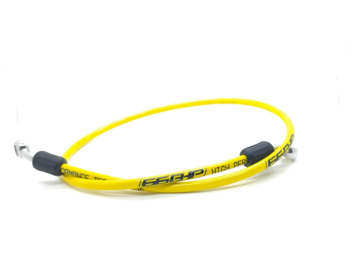 66BHP Teflon Brake Hose 850mm Red with Chrome Polished Banjo