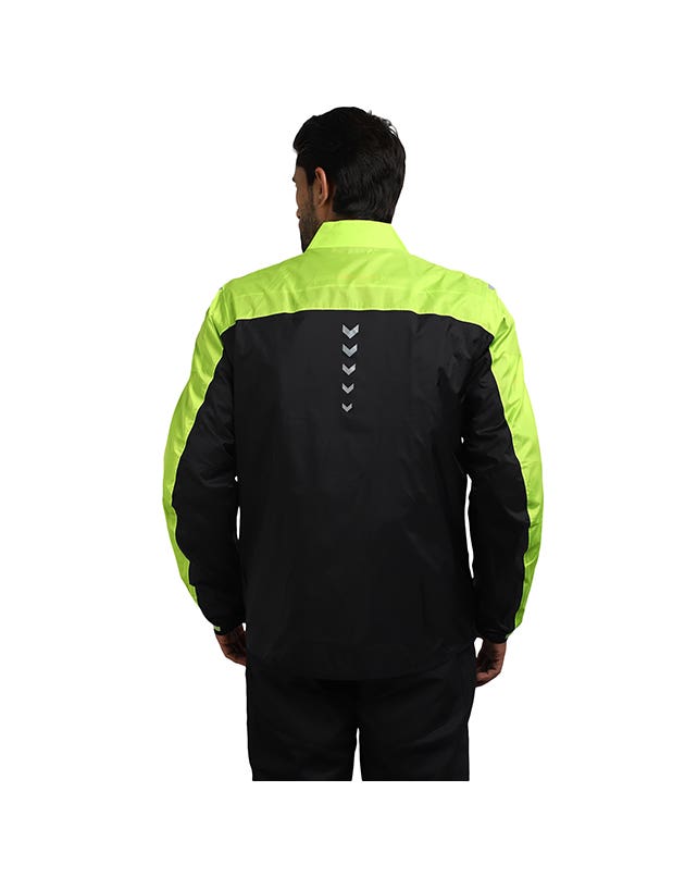 Royal Enfield Explorer V4 Print Class A Riding Jacket in Aurora Green, Red and Grey