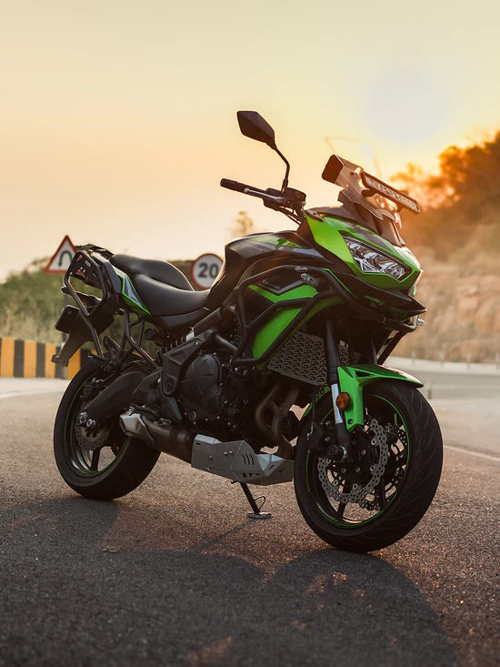 Legundary Custom Adrinex Crash Guard for Kawasaki Versys 650 Black Mild Steel Engine Protection Frame