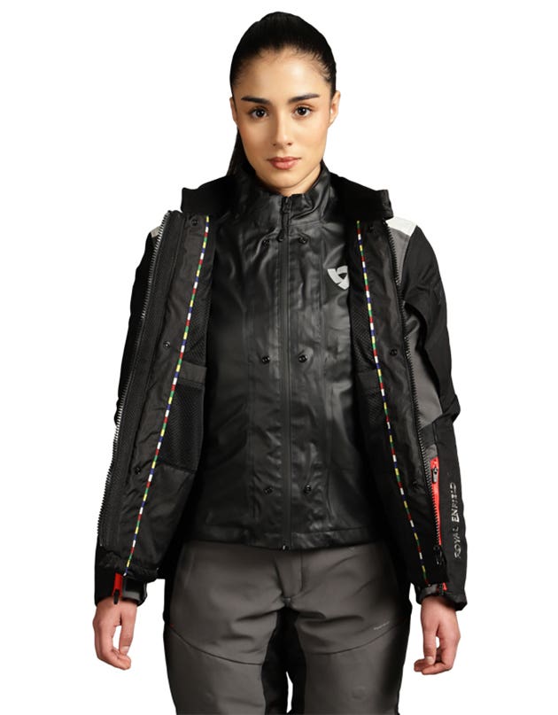 Royal Enfield Darcha Pro Women’s Riding Jacket Black and Grey