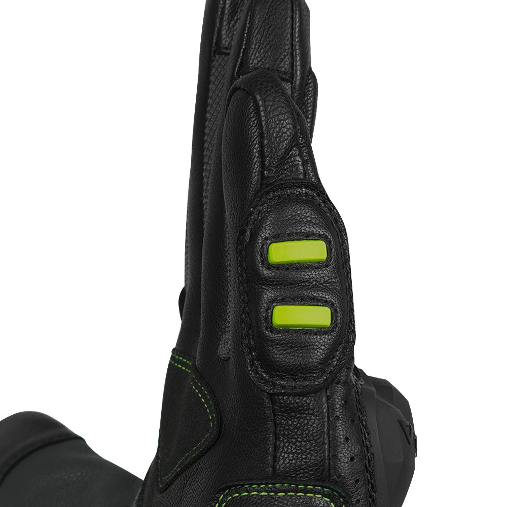 KORDA Guard semi gauntlet motorcycle riding gloves with KNOX SPS 404 scaphoid protection