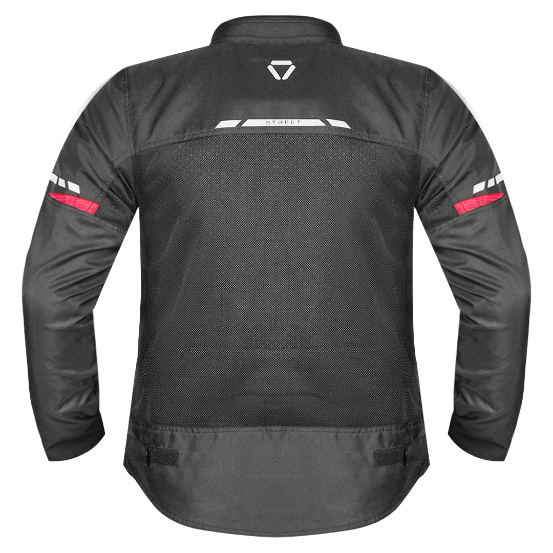 KORDA Street motorcycle riding jacket with CE Level 2 armor and reflective panels