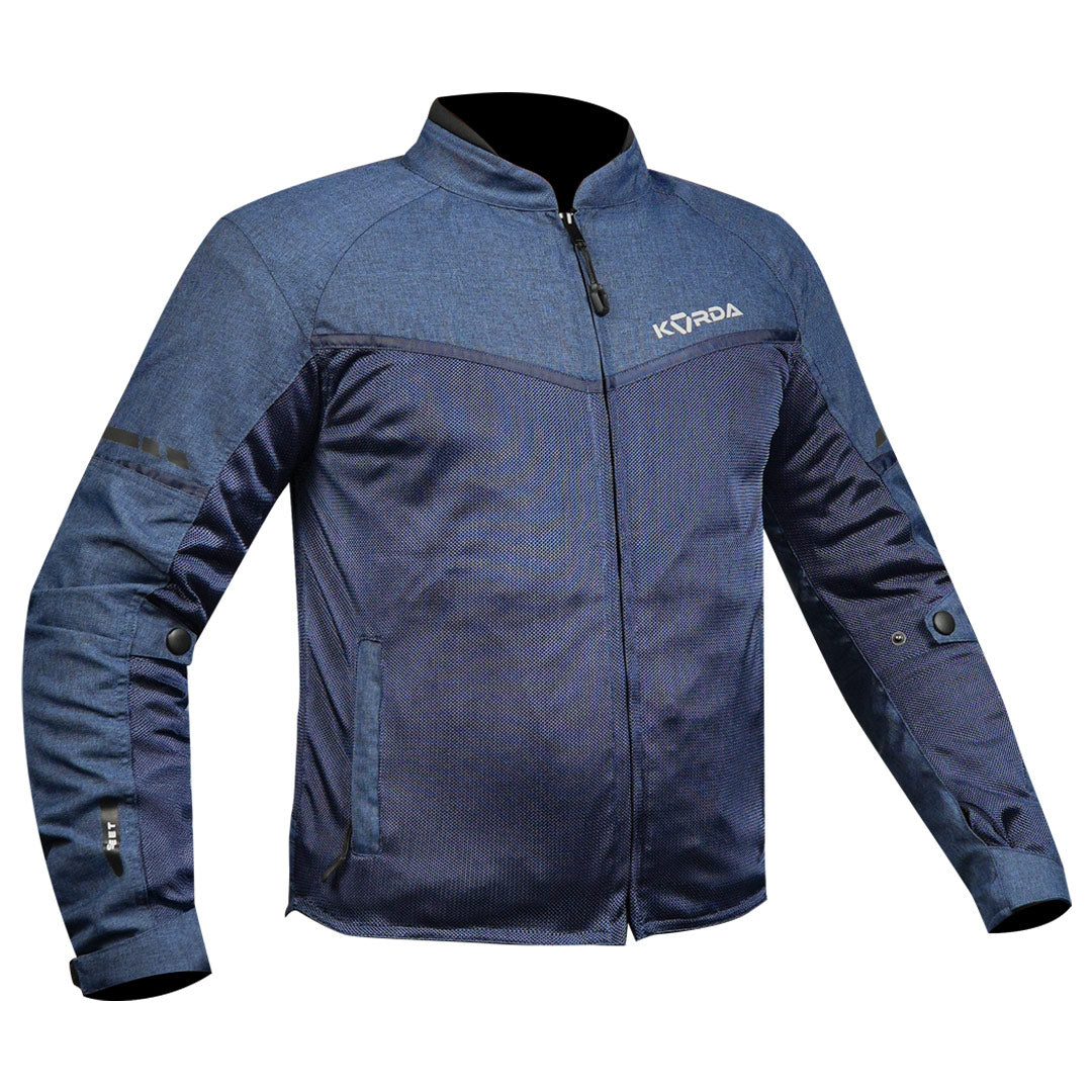 KORDA Street motorcycle riding jacket with CE Level 2 armor and reflective panels