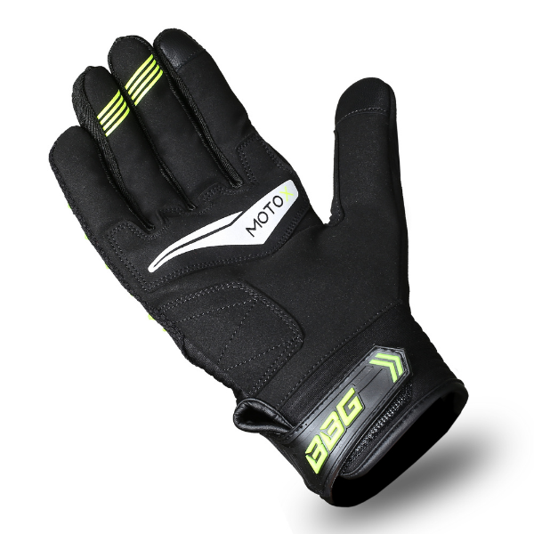 BBG Motocross Riding Gloves in Neon, Orange and Red