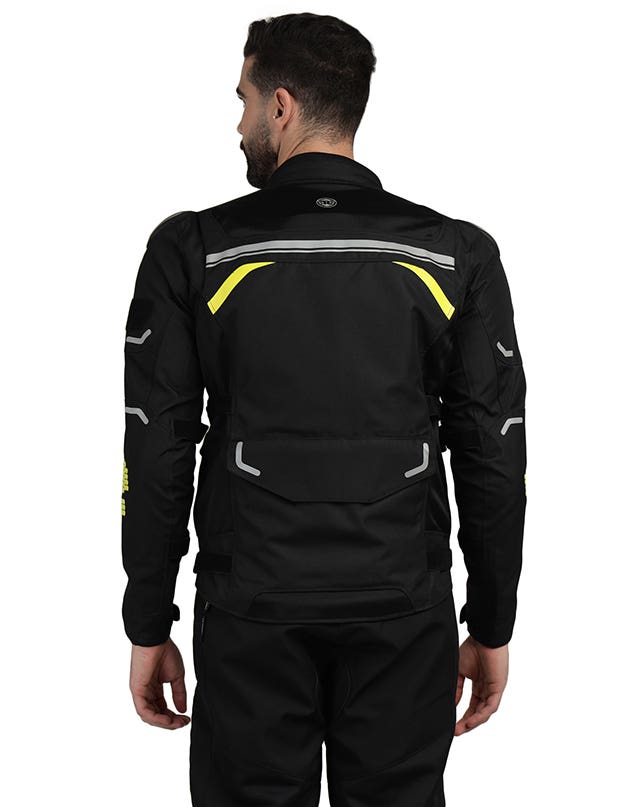Royal Enfield Crossroader Print Class A Riding Jacket in Black and Red
