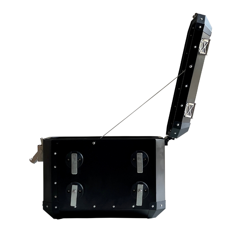 Auto Engina Pannier Saddle Stay for Royal Enfield Super Meteor 650 8kg Per Side Hard and Soft Luggage Gloss Black
