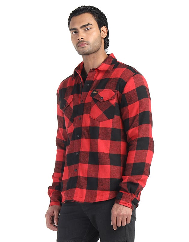 Royal Enfield Big Bear Red Class A Cotton Flannel Riding Shacket