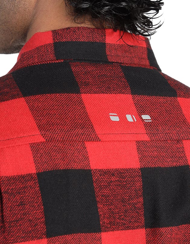 Royal Enfield Big Bear Red Class A Cotton Flannel Riding Shacket