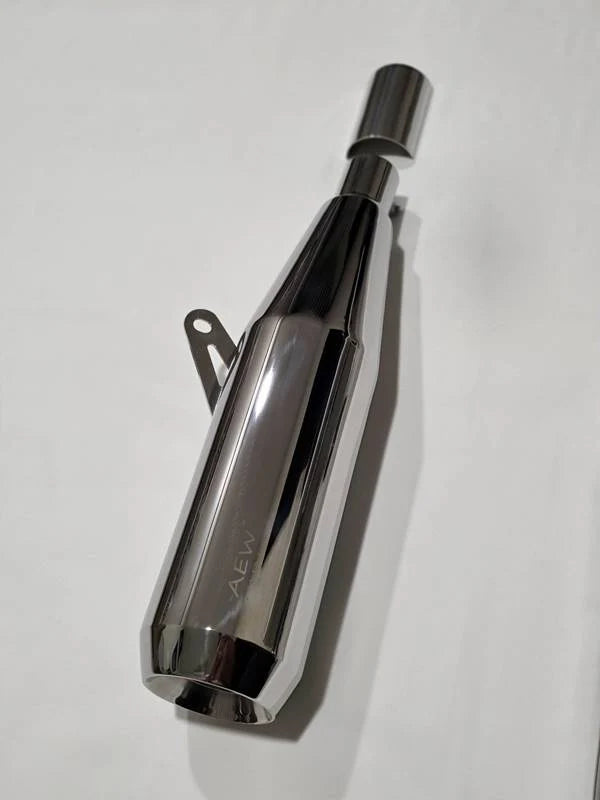 AEW TE104 Edge exhaust for Royal Enfield Interceptor 650 and Continental GT 650 stainless steel variants