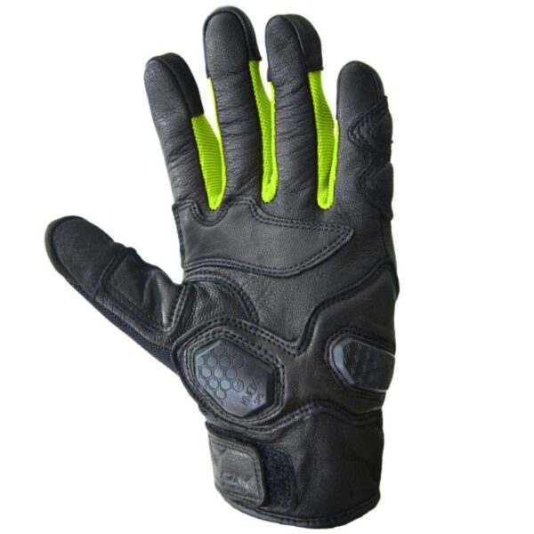 Bison ProGear Air Pro riding gloves black hi viz