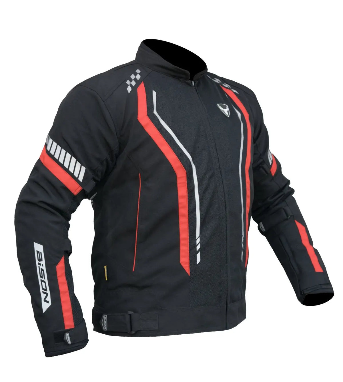 Bison ProGear AIR PRO CE Level 2 riding jacket black red
